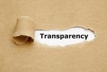 Banner about transparency